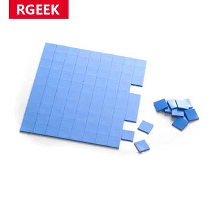100 Pcs Blue 10Mm*10Mm GPU CPU Heatsink Cooling Conductivity 6.0 W Silicone Pad Processor Accessories Thermal Pad