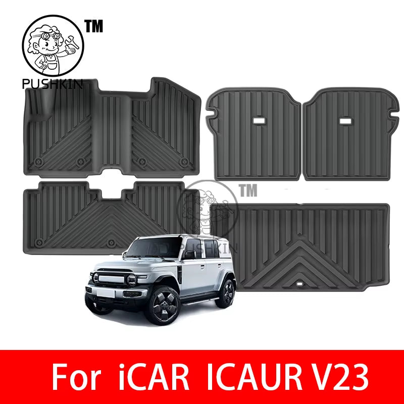 Car Floor Mats for CHERY Icar V23 Icaur V23 2025 2026 Cargo Liners Waterproof Non-Slip Floor Trunk Mats Accessories