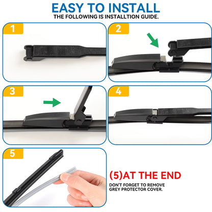 Erick'S Wiper LHD Front Wiper Blades for Audi A4 B7 S4 RS4 2004 - 2008 Windshield Windscreen Window Car Rain Brushes 22"+22"