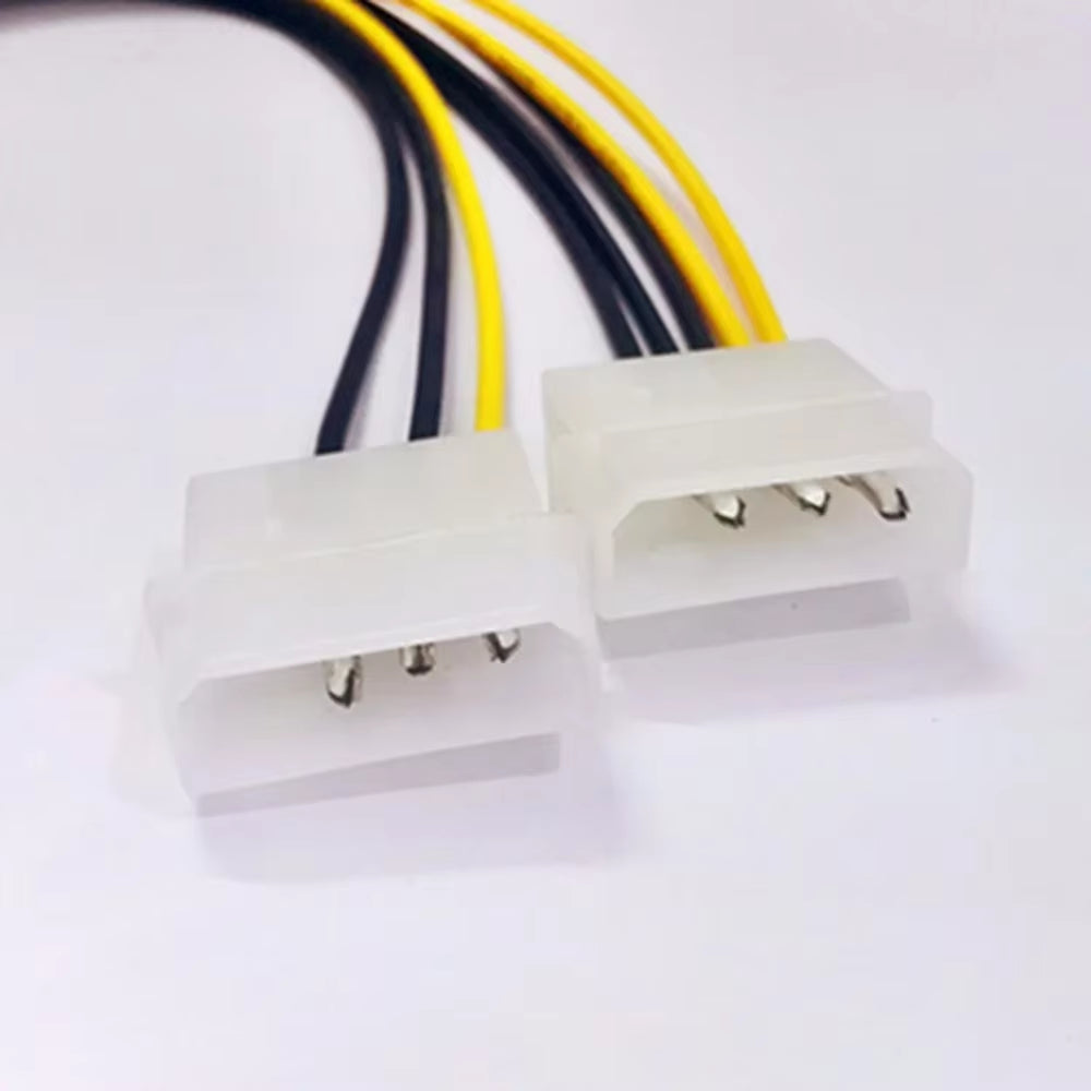 18Cm 8Pin to Dual 4Pin Video Card Power Cord Y Shape 8 Pin PCI Express to Dual 4 Pin Molex Graphics Card Power Cable Adapter