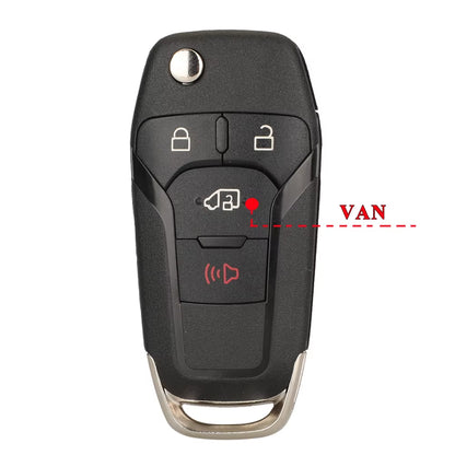2/3/4 Button Flip Folding Car Key Shell Case for Ford Focus Fusion Mk2 Mk7 Explorer Ranger Uncut Blank HU101 Blade