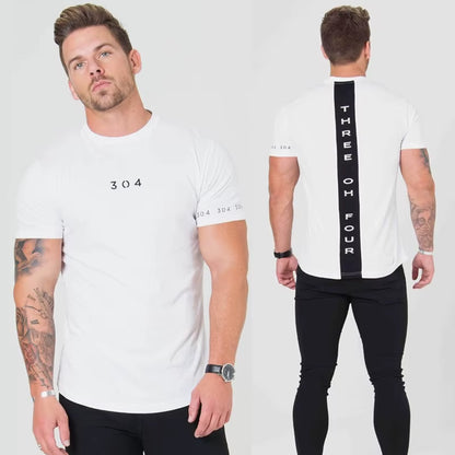 Men Cotton Short Sleeve T-Shirt Fitness Slim Patchwork Black Shirt Male Brand Gym Tees Tops Summer New Fashion Casual Clothing