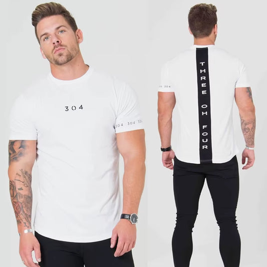 Men Cotton Short Sleeve T-Shirt Fitness Slim Patchwork Black Shirt Male Brand Gym Tees Tops Summer New Fashion Casual Clothing