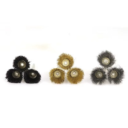 Polishing Wheel Brush 10Pcs 3.Mm Shank Wire Brush for Dremel Rotary Tools Accessories