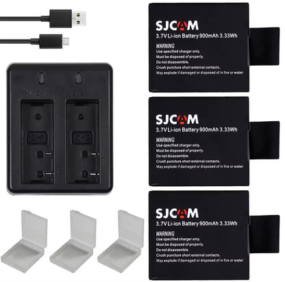 New SJCAM Sj4000 Eken H9 GIT-LB101 GIT BATTERY Sj5000 Sj6000 Sj7000 SJ8000 SJ9000 Battery +Dual USB Charger