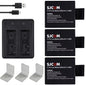 New SJCAM Sj4000 Eken H9 GIT-LB101 GIT BATTERY Sj5000 Sj6000 Sj7000 SJ8000 SJ9000 Battery +Dual USB Charger