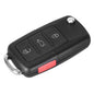 2 Buttons Remote Flip Folding Car Key Shell for VW Volkswagen MK4 Bora Golf 4 5 6 Passat Polo Bora Touran