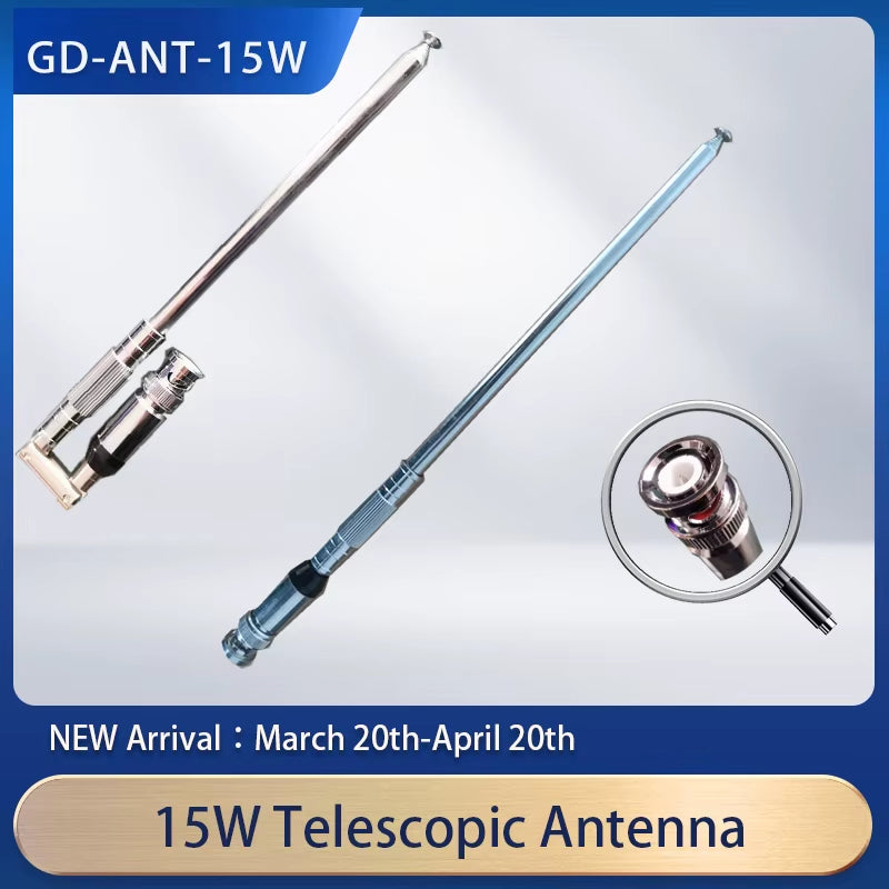 GD- Antenna 15W Transmitter Telescopic Antenna or Adapter or 50W 1/4 Wave Antenna