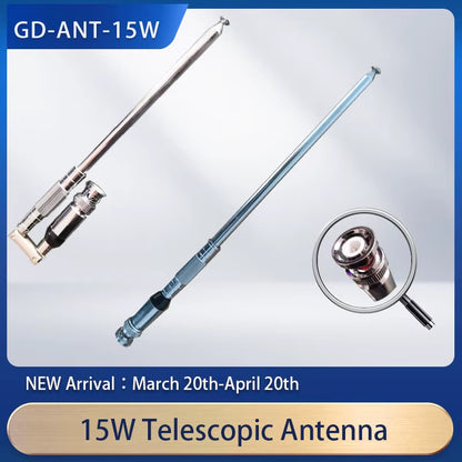 GD- Antenna 15W Transmitter Telescopic Antenna or Adapter or 50W 1/4 Wave Antenna