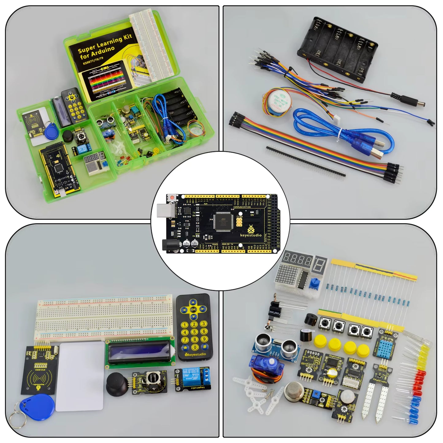 Updated Version  Super Starter Kit for Mega 2560R3 for UNOR3 Board Compatible with Arduino Starter Kit +Tutorial