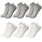 6 Pairs Breathable Men'S Socks Short Ankle Elastic Solid Color Mesh High Quality Business Unisex Sokken plus Size EU38-47