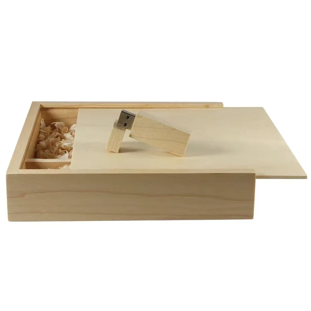 (1 PCS Free LOGO) Photo Unique Album Walnut Wood Usb+Box Pendrive USB Flash Drive 8GB 16GB 32GB 64GB 128GB Photography