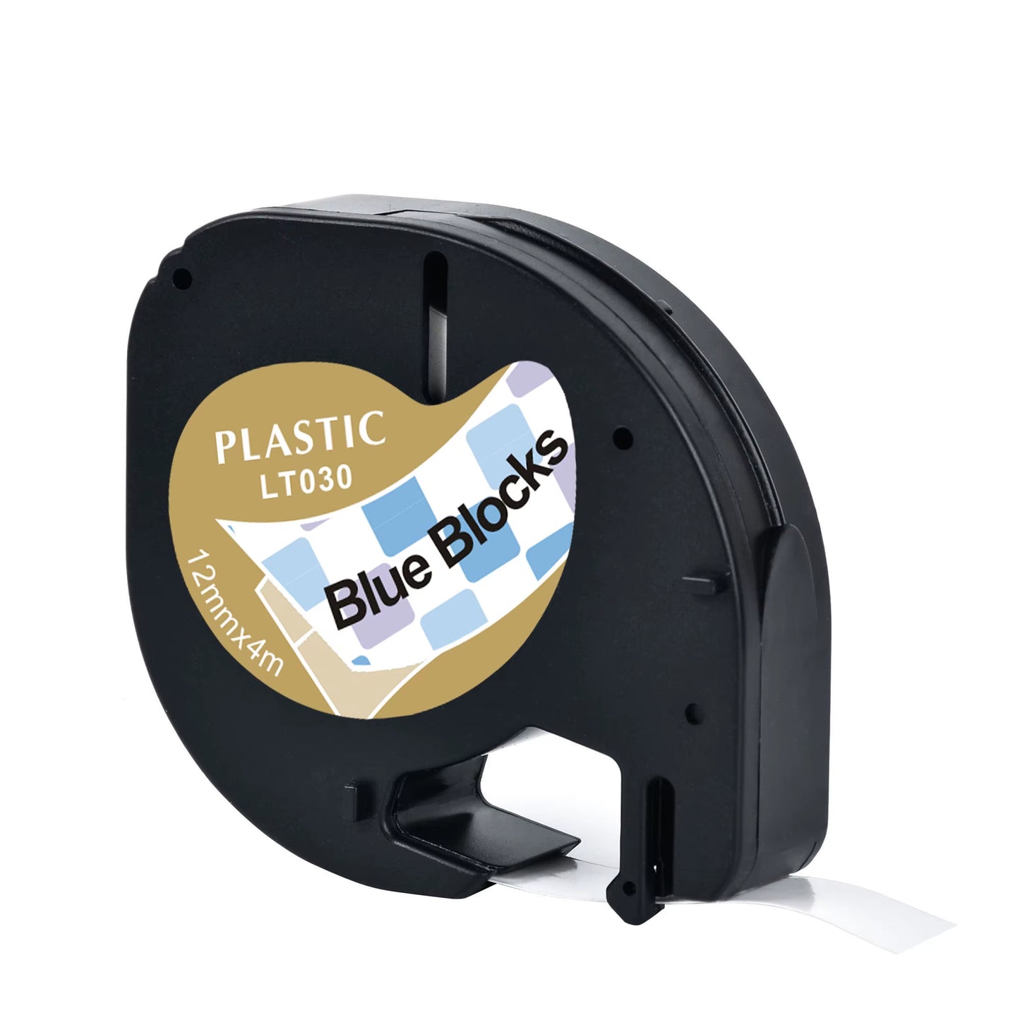 CIDY 91201 Compatible 12Mm*4M Black on White Dymo Letratag Plastic Tape LT 91331 LT9120112267 18769 18771 for LT-100H LT-100T