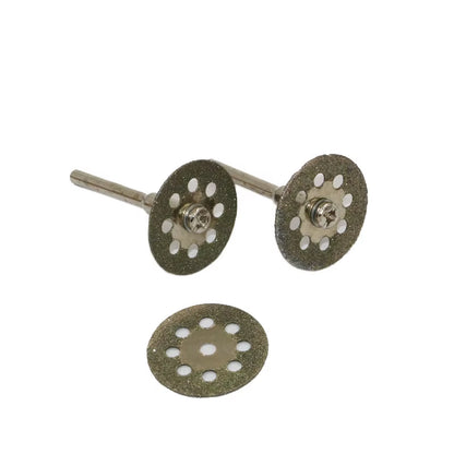 New Hot Sale 10Pcs 22Mm Mini Sharp Diamond Cut off Rotary Tool Cutting Disc Disks DIY Tools Accessories for Dremel with 2Pcs Rod