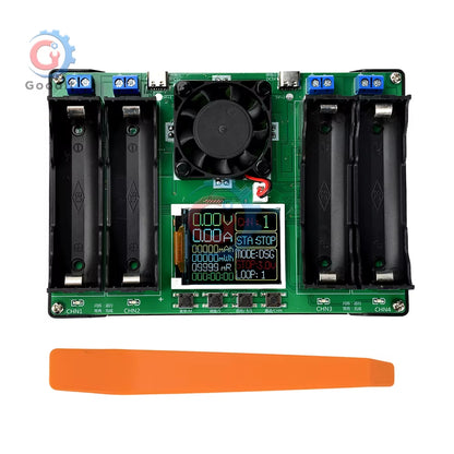 18650 21700 Type-C 4Channel Battery Capacity Tester LCD Display Mah Lithium Digital Battery Detection Module for Battery Testing