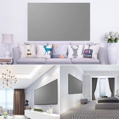 High Brightness Reflective Projector Screen 60 100 130 Inch 16:9 Fabric Cloth Projection Screen for Espon Benq HY300 Home Beamer