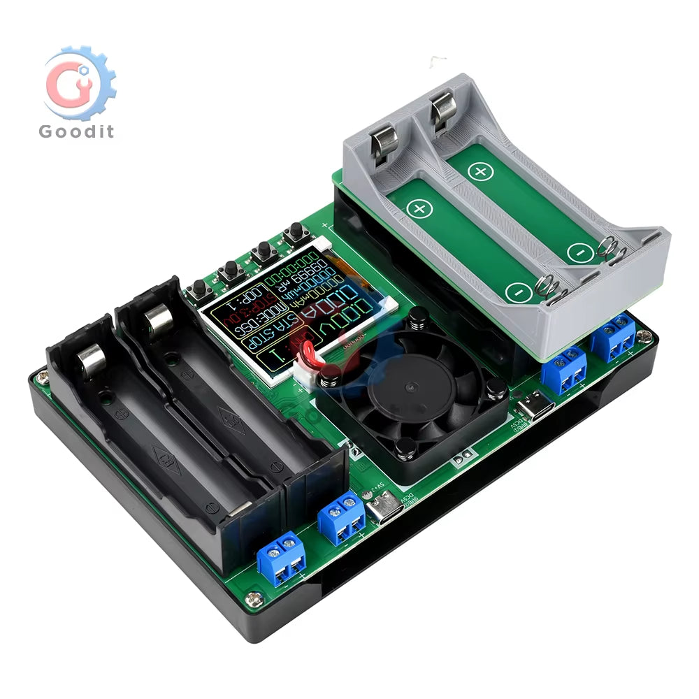 18650 21700 Type-C 4Channel Battery Capacity Tester LCD Display Mah Lithium Digital Battery Detection Module for Battery Testing