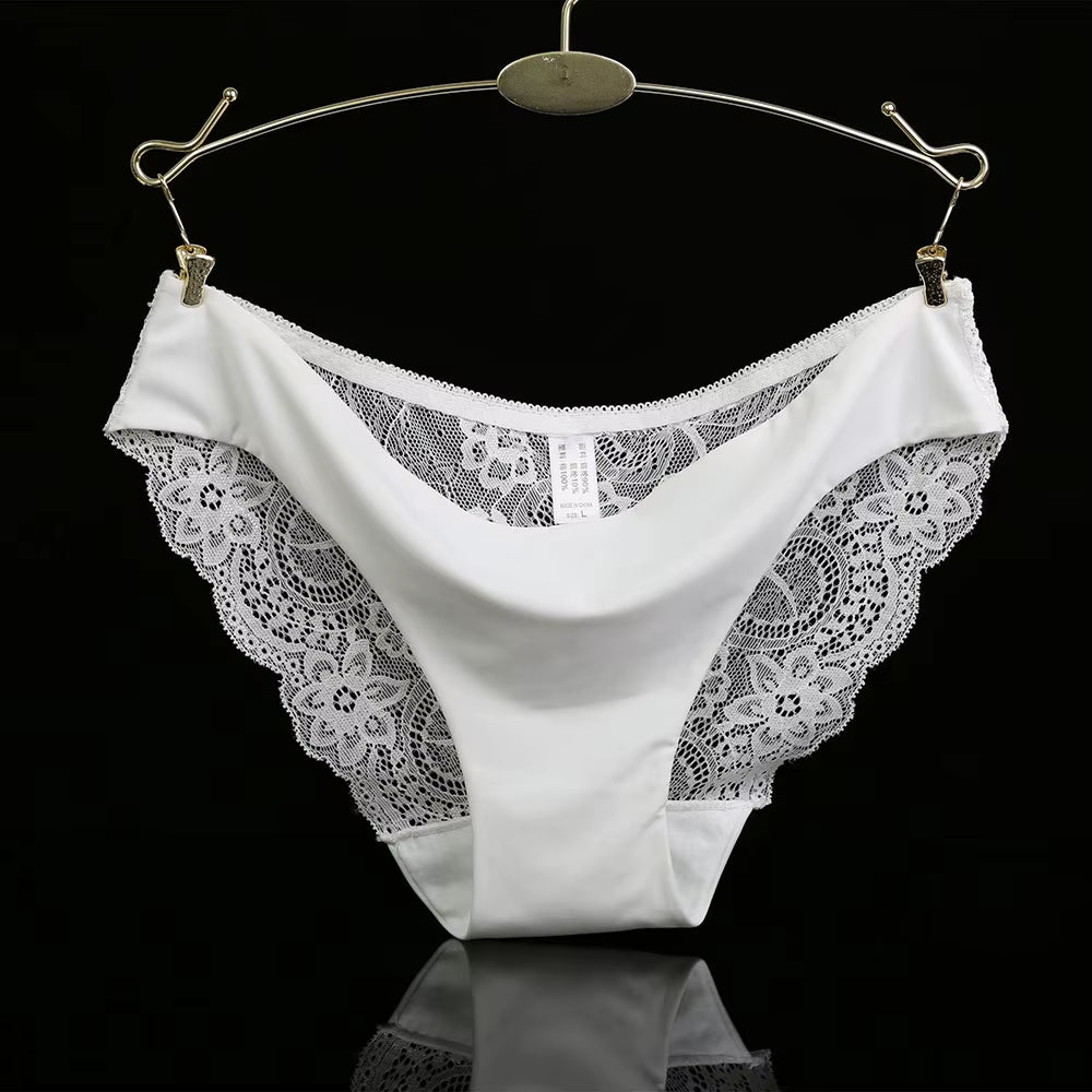 Ladies Underwear Woman Panties Sexy Lace plus Size Panty Transparent Low-Rise Cotton Briefs Intimates New Hot Sale